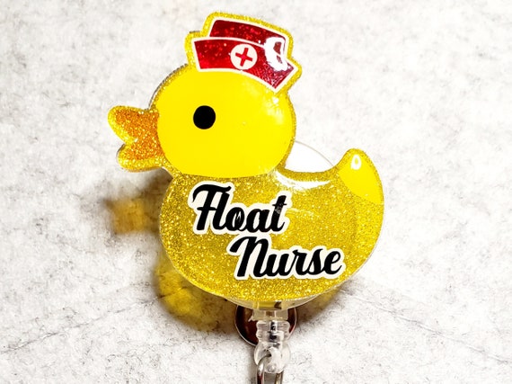 Float Nurse Badge Reel Medical Cute Float Duck Nurse Ducky Duck Float Nurse  