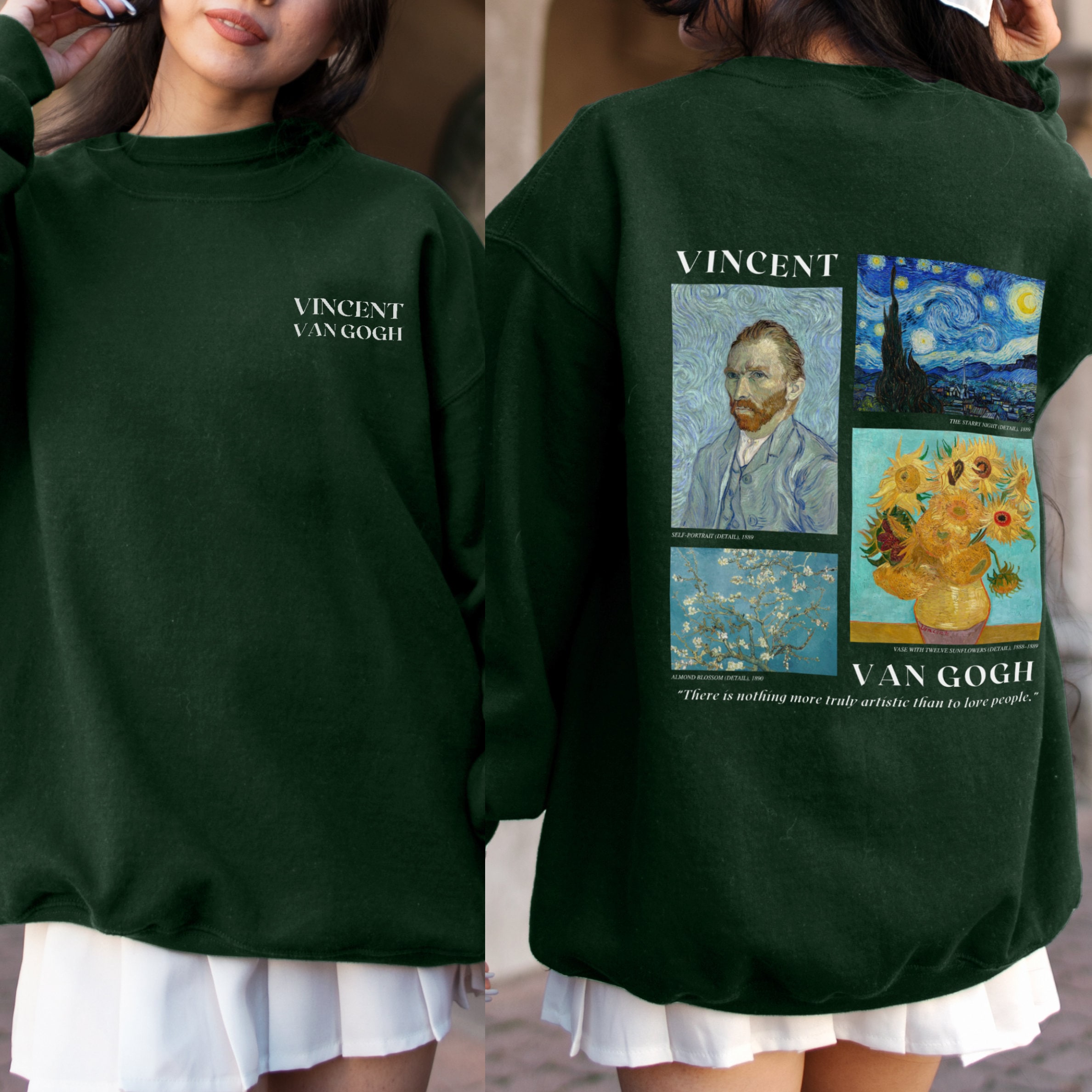 Van Gogh Sweater Art Hoe Aesthetic Art Hoe Indie Sweatshirt Indie Clothes Light Academia