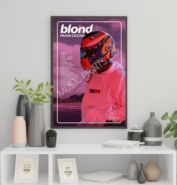 Frank Ocean Blonde Poster Pink And White Colored Instant Digital.