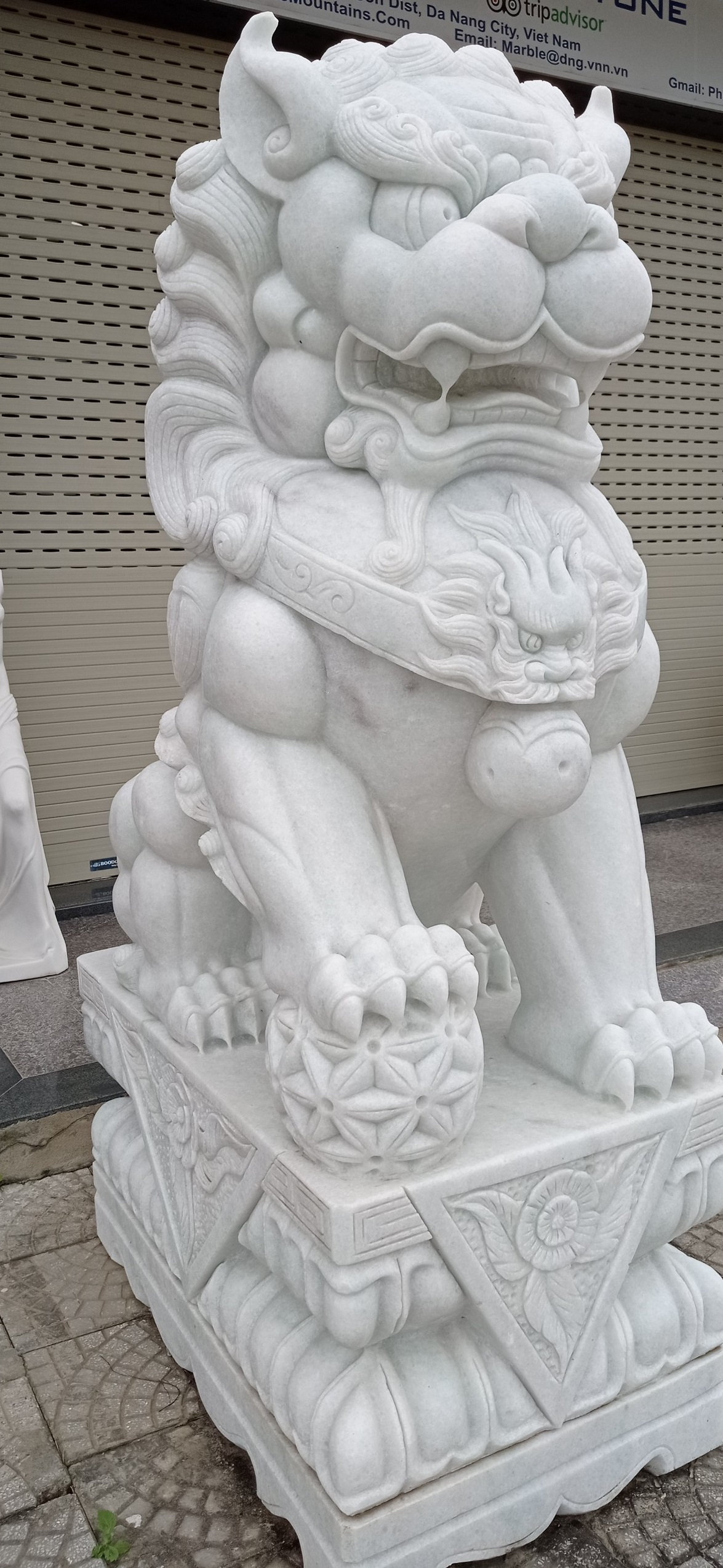 Stone Lion Stone Fu Dog Foo Dog Handicraft Stone Carved Etsy