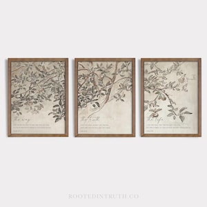 The Way, Truth and Life Printable 3 piece Vintage Scripture Wall Art Print Set, Christian Decor, Bible Verse Prints, Poster, Three, Gallery