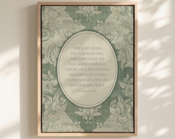 Bless and Keep You, Christian Wall Art, Religious Artwork, Pastor, Housewarming Gift, Scripture Prints, Morris, Dining Room, Jesus
