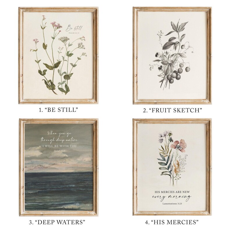 Exclusive Bible Verse Gallery Wall Art - Printable Scripture Prints ...