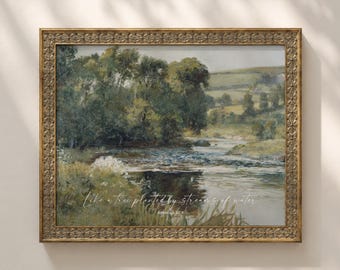 Wandbild „Wie ein Baum“ mit christlichem Bibelvers zum Ausdrucken, Landschaftsmotiv, digitaler Download