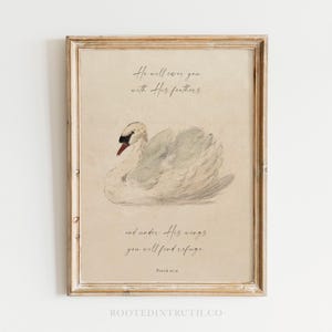 a picture of a white swan with a quote on it