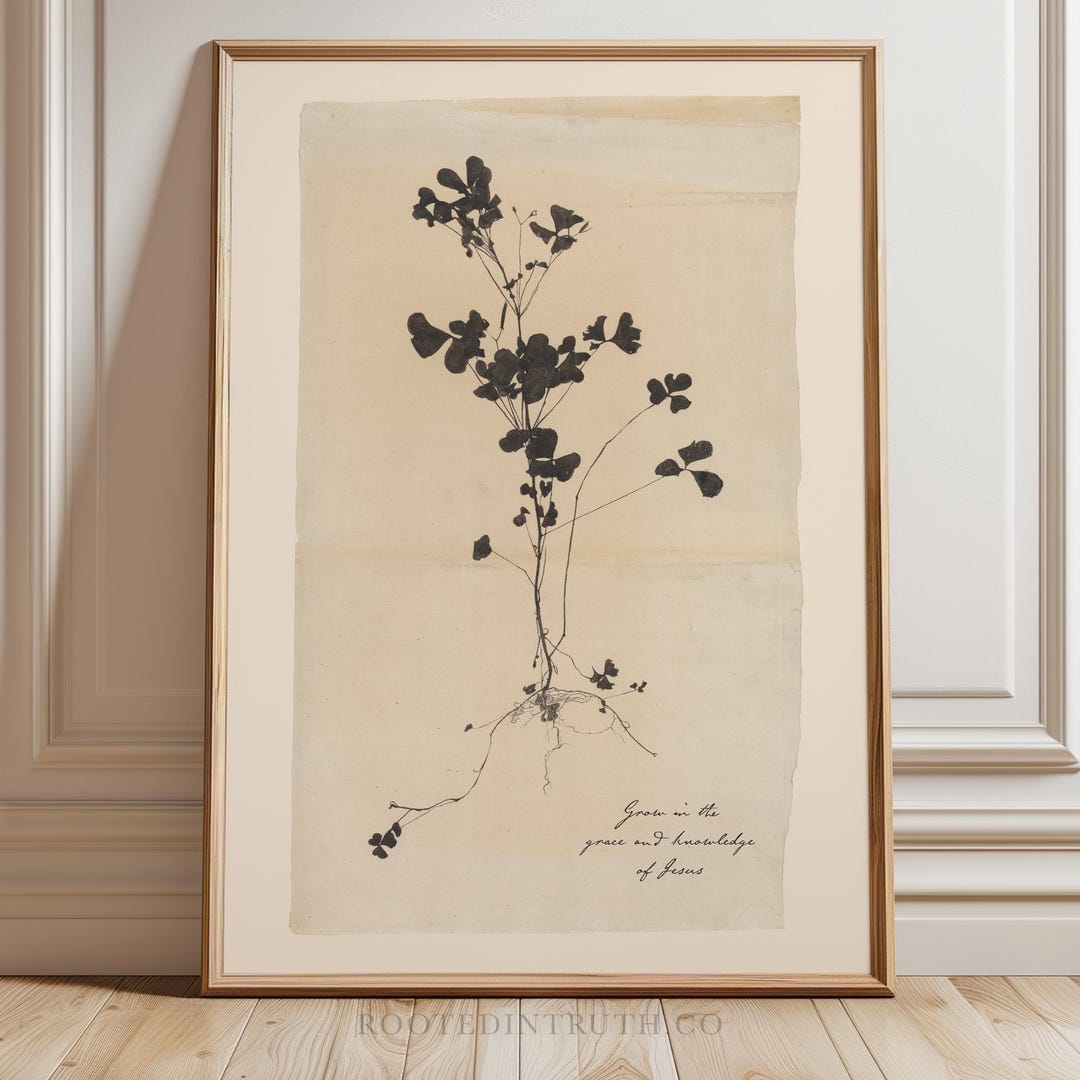 Grow in Grace Christian Wall Art Print, Scripture Prints, Bible Artwork ...