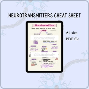 Physiologie Neurotransmitter Spickzettel | Neurotransmitter Studienführer