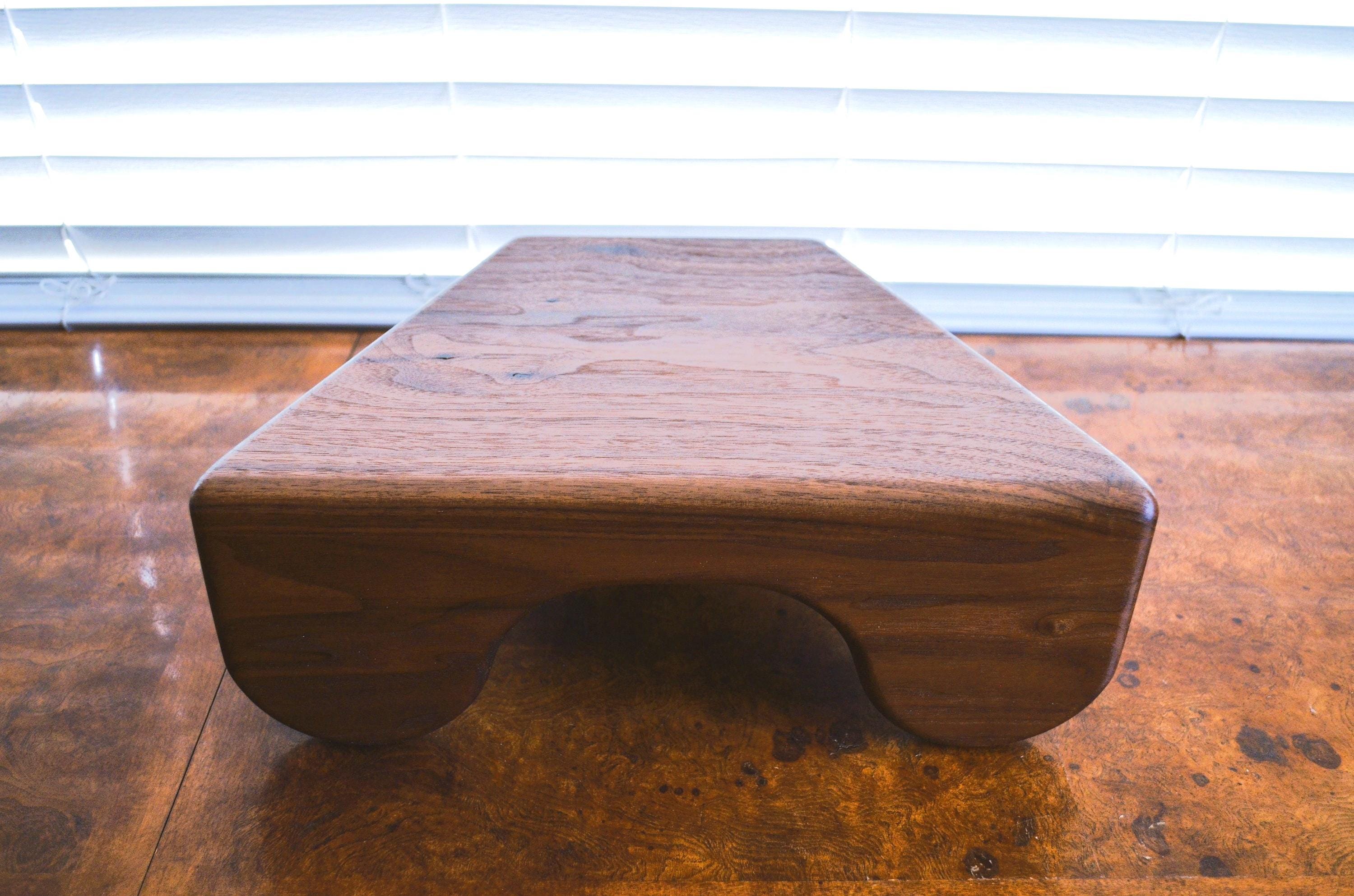 Wooden Monitor Stand Monitor Riser Desk Shelf Wood Computer - Etsy