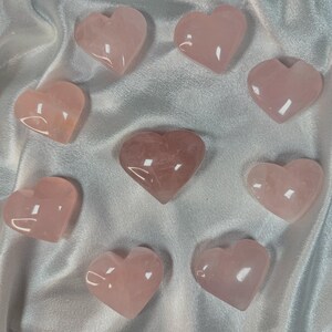 Rose Quartz Hearts | Hand-Carved Crystal for Love & Emotional Healing