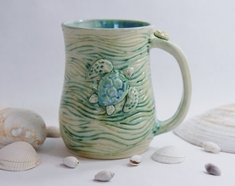 Handmade Ceramic Sea Turtle Mug