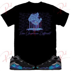 Rud Cubes Shirt to Match Jordan 8 Aqua, Retro 8 Aqua Shirt, Aqua 8s Sneaker Tee