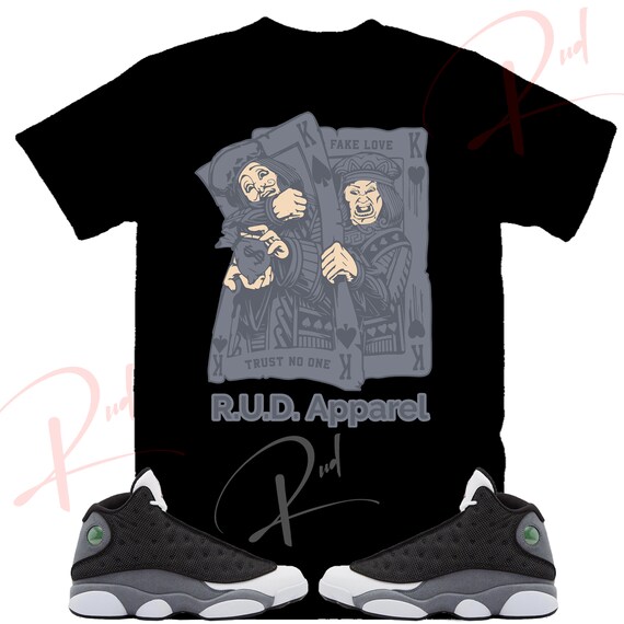 Fake Love Shirt to Match Jordan Retro 13 Black Flint Retro 13 Black Flint Shirt Retro 13 Black Flint Sneaker Tee Etsy