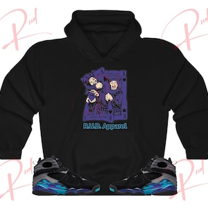 Fake Love Hoodie to Match Jordan 8 Aqua, Retro 8 Aqua Hoodie, Aqua 8s Sneaker Hoodie