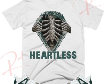 Heartless Shirt to Match Jordan 4 Oxidized Green, Retro 4 Oxidized Green Shirt, Oxidized Green 4s Sneaker Tee