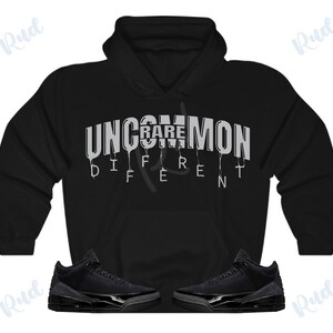 Rud Drip Hoodie to Match Jordan 3 Black Cat, Retro 3 Black Cat Hoodie, Black Cat 3s Sneaker Hoodie