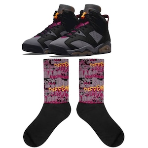 Jordan 6 Bordeaux Socks- Rare Uncommon Different