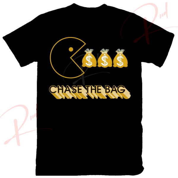 Chase the Bag Shirt to Match Retro 1 Yellow Ochre, Jordan 1 Yellow Ochre Shirt, Retro 1 Yellow Ochre Sneaker Tee