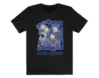 Fake Love Trust No One Shirt to Match Air Jordan Retro 5 Racer Blue, Retro 5 Racer Blue Shirt, Racer Blue Sneaker Tee