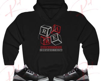 jordan 3 black cement hoodie