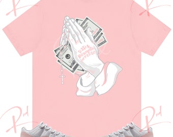 Praying Hands Shirt to Match Retro 11 Legends Pink, Jordan 11 Legends Pink Shirt, Legends Pink 11s Sneaker Tee
