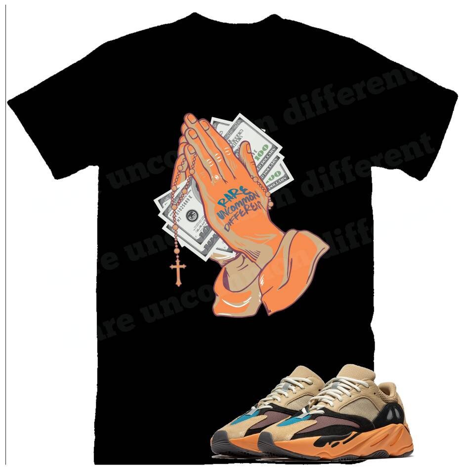 Yeezy Boost 700 Enflame Amber Shirt Praying Hands Rare Uncommon