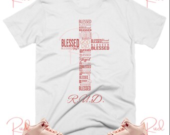Blessed Cross Shirt to Match Jordan 3 Valentine Day, Retro 3 Valentine Day, 3s Valentine Day Sneaker Tee