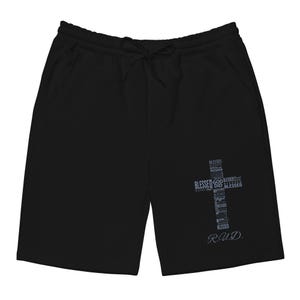 Blessed Cross Shorts to Match Retro 4 White Thunder, Jordan 4 White Thunder Shorts, Retro 4 White Thunder Sneaker Shorts