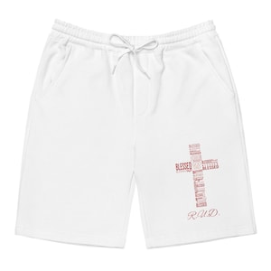 Blessed Cross Shorts to Match Retro 13 Dune Red, Jordan 13 Dune Red Shorts, Dune Red 13s Sneaker Shorts