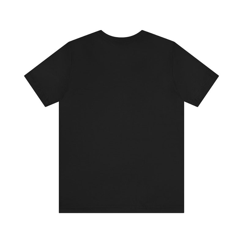 May include: A black short-sleeved t-shirt.