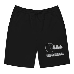 Chase the Bag Shorts to Match Jordan 3 Black Cat, Retro 3 Black Cat Shorts, Black Cat 3s Sneaker Shorts