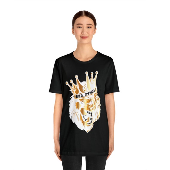 RUD Lion Shirt to Match Retro 1 Black and Gold Jordan 1 Black and Gold Shirt Retro 1 Black and Gold Sneaker Shirt Etsy