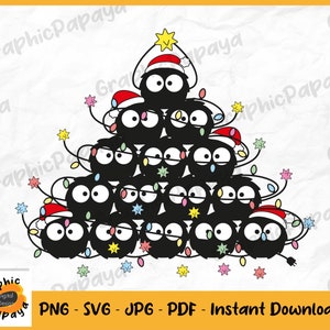 Soot Sprites Christmas Tree - Spirited Away - svg, png, pdf, jpg files