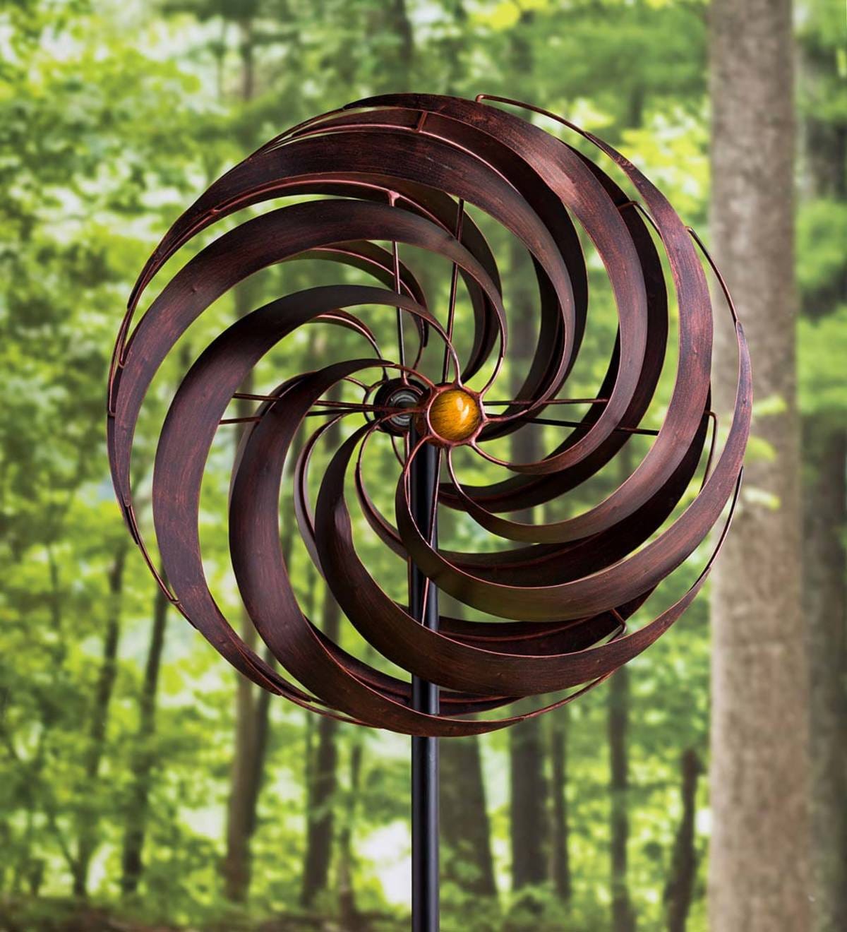 Copper Rustic Curved Blades Windmill Wind spinner Etsy
