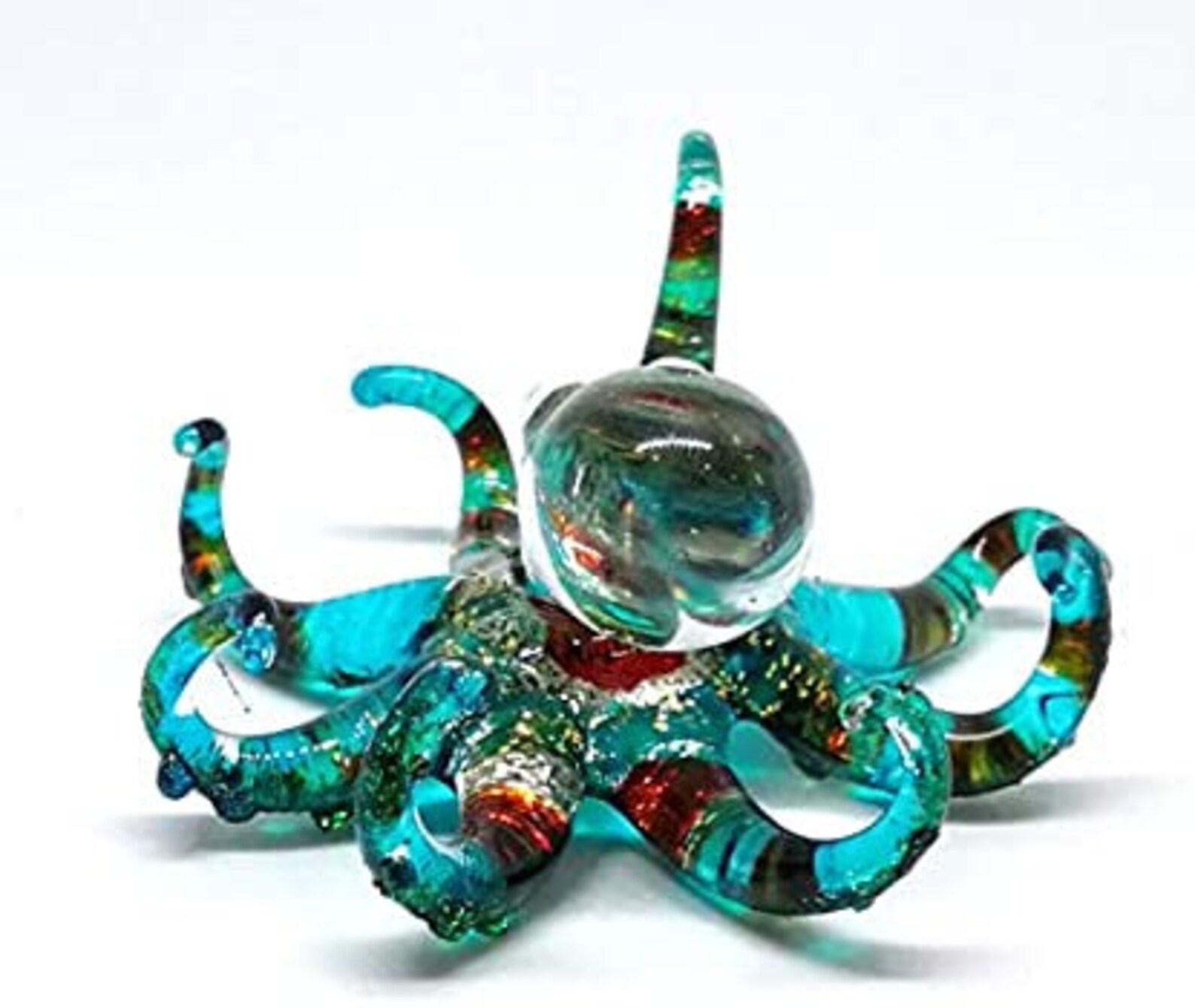 Unique Hand Blown Octopus Art Glass Figurine Beautiful Home Etsy