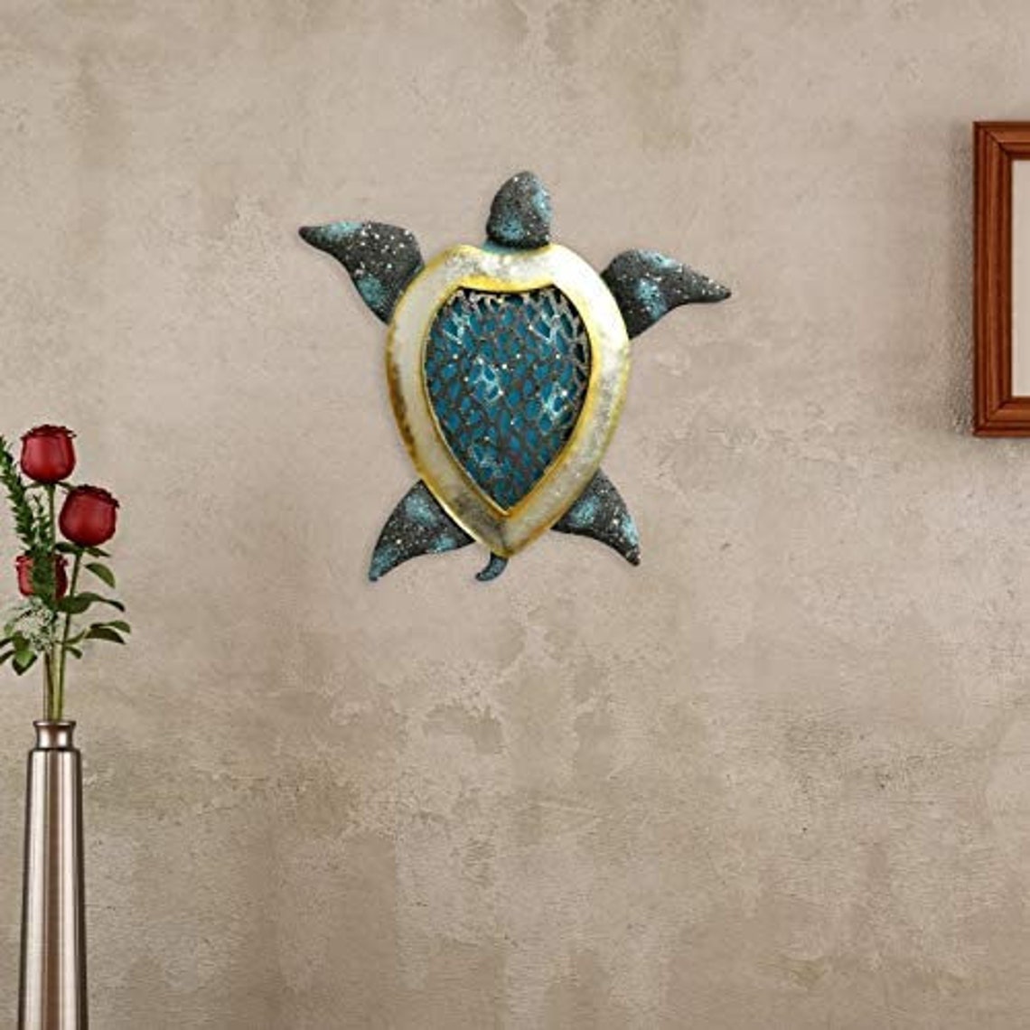 Metal Sea Turtle Wall Decoration Wall Sculpture Etsy