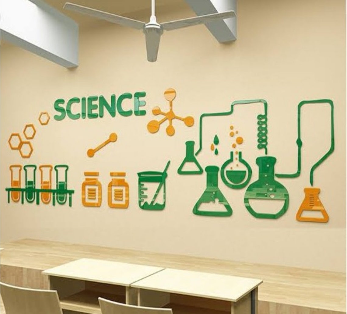 Laser Cut Science Lab Wall Art Educational Wall Art Etsy