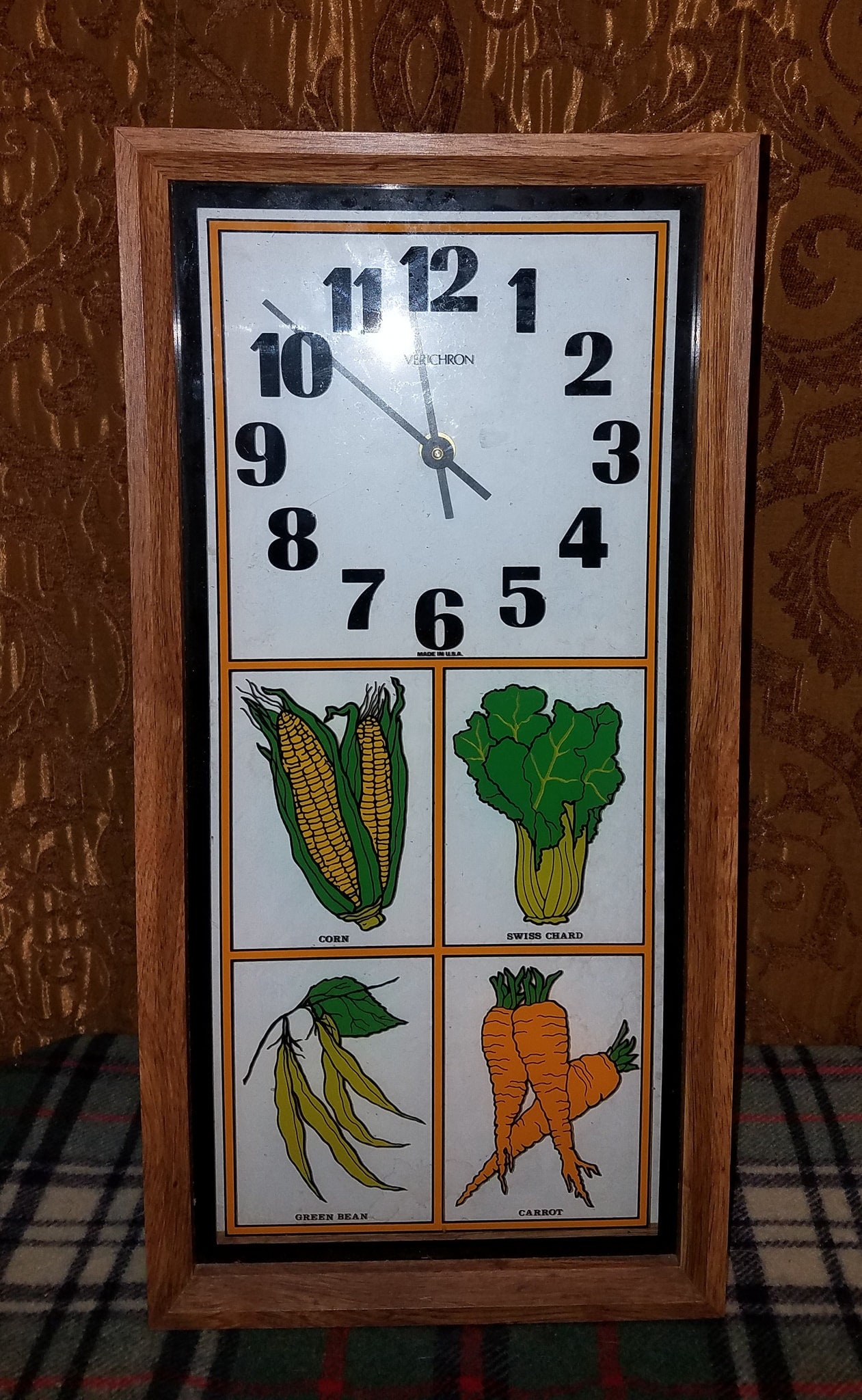 Verichron kitchen wall clock with vegetable design Etsy