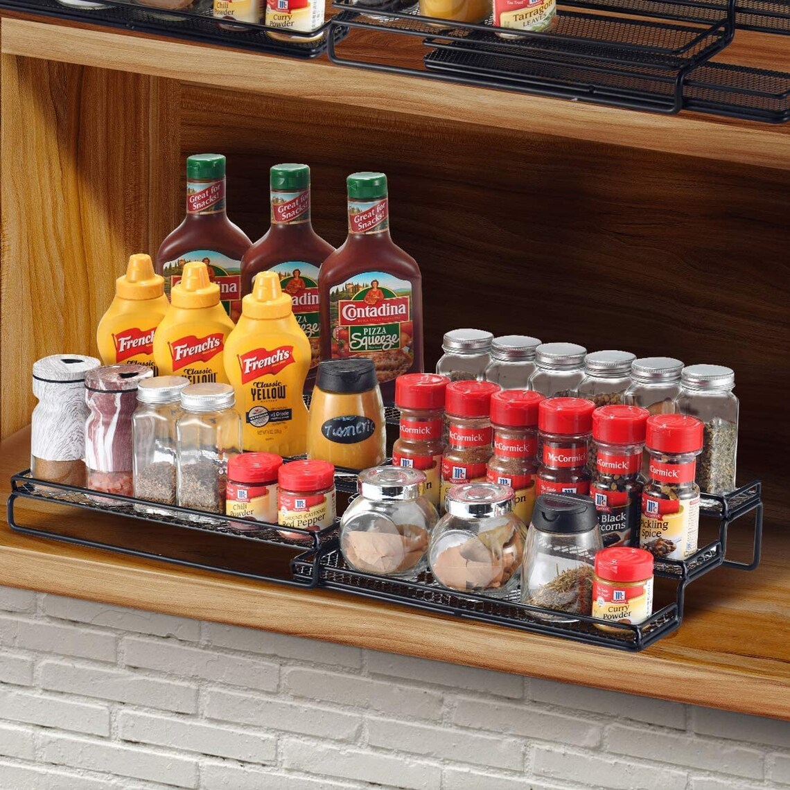 3 Tier Expandable Spice Rack Organizer for Pantry or Etsy