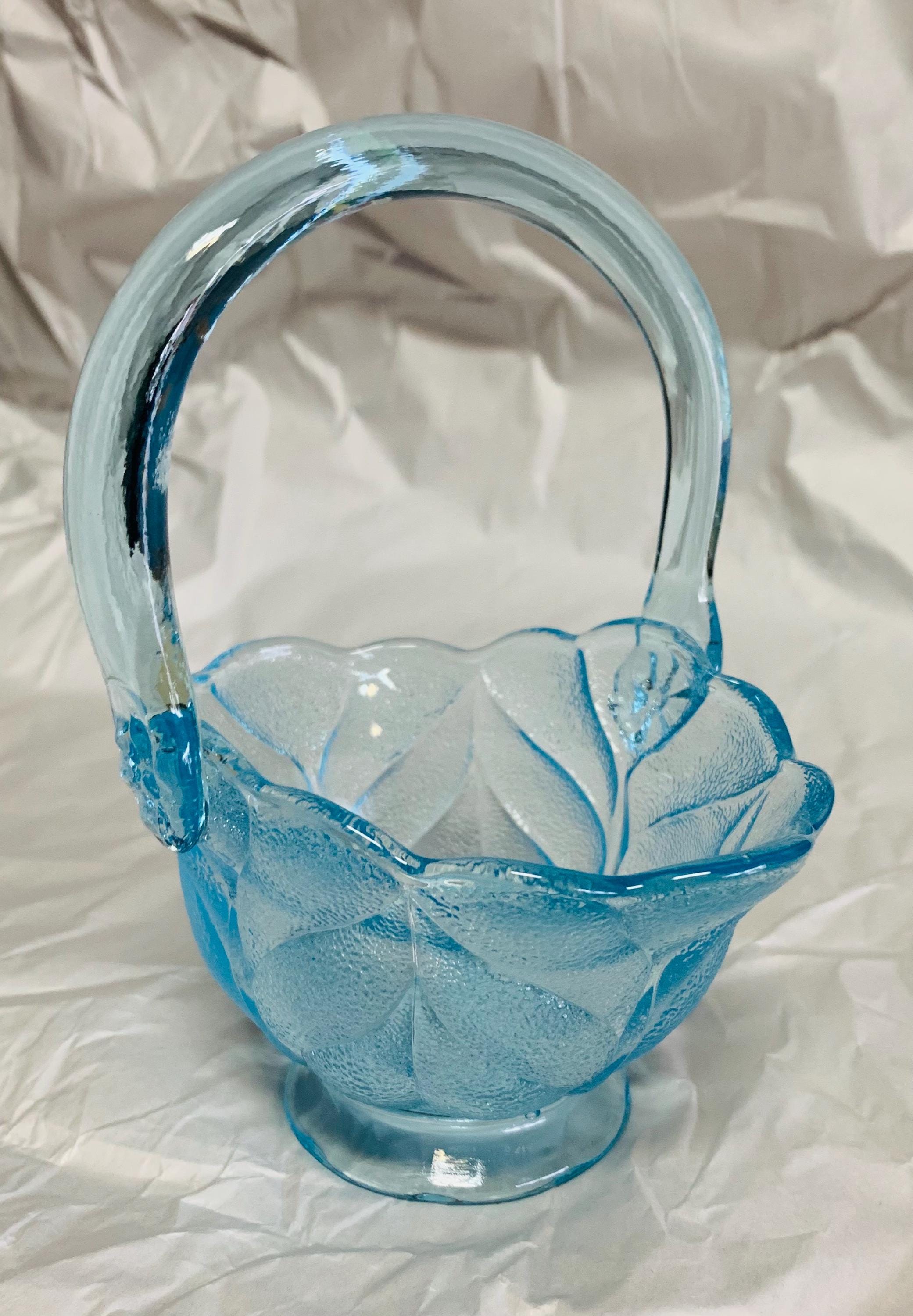 Fenton Blue Basket - Etsy