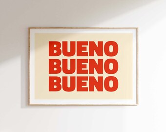 Bueno typografie print | Moderne galerijmuurkunst