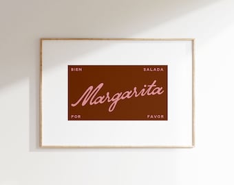 Retro Margarita Cocktail Art Print | Thuisbardecoratie
