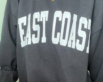 East Coast Gildan Heavy Blend Crewneck Sweatshirt - Vintage Styled Beach Tshirt - Island Sweater - Seaside Crew