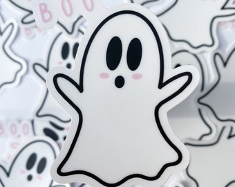 Halloween Ghost Sticker - Boo, Ghost Decal - Spooky Laptop Sticker - October Water bottle Decal