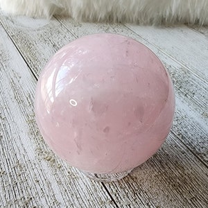 Gorgeous Rose Quartz Sphere with Star Flash and Rainbows!
