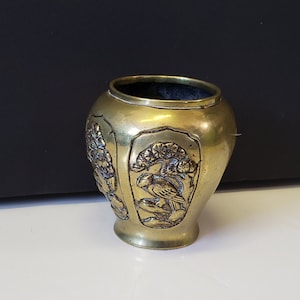 Vintage Asiatische Messing Vase
