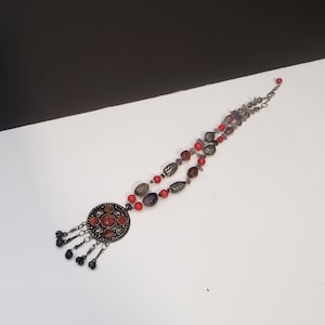 Tibetan Vintage Silver, Stone, Beaded Necklace