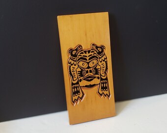 First Nations Mask Carving Plaque