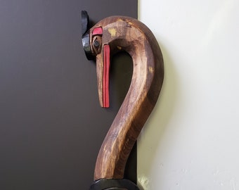 Heron/Salmon Carving, Heiltsuk First nations Wood Carver Carving West Coat First Nations Indigenous Art FREE SHIPPING