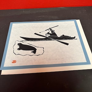 A  Lovely 10 x 7 inch Henry Nepartuk signed gift card with envelope — ready to be framed — wow