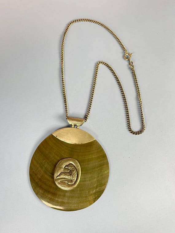 Indigenous First Nations silver and shell necklac… - image 6